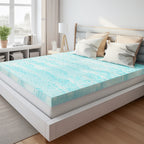 JHK 2-3 Inch Memory Foam Mattress Topper Queen Size Thick Gel  Cooling Mattress Soft and Breathable Bed Topper Bedroom Furniture