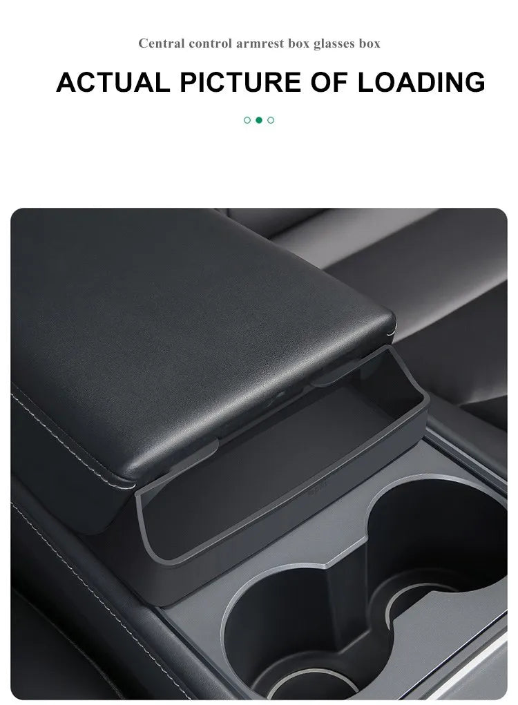 For Tesla Model 3 Model Y Accessories 2023 Central Control Armrest Box Phone Pocket Car Glasses Case Storage Tray Auto Parts