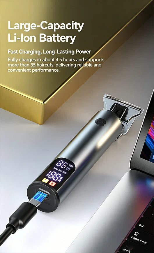 Electric Hair Clipper for Home Use, Hair Salon Specific Oil Head Carving Hair Clipper, Shaving Head Divine Tool