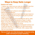 Solid Nail Glue Nail Tips Gel for Press On Nails,Acrylic Nail Gel for Manicure Extension,False Nails Adhesive Glue Long Lasting
