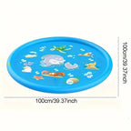 Children Play Spray Mat 100cm Beach Inflatable Water Sprinkler Pad Outdoor Game Toy Lawn Swimming Pool Mat Kids Toys