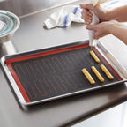 1PC Perforated Silicone Baking Mat, 2 Sides with Puff & Round Patterns, Reusable Non-stick Oven Liner, for Cookies Macaron Bread
