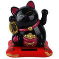 2.5 Inch Lucky Cat Ornaments Cute Solar Power Desk Cat Decoration Works Well Lucky Cat Car Ornaments Durable Home Decoration