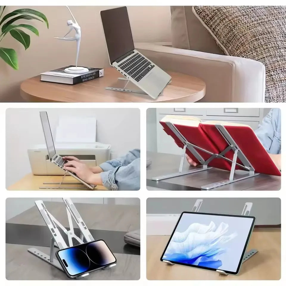 Foldable Laptop Stand Adjustable Portable Foldable Bracket Support Base ABS Plastic Holder For Macbook Laptop PC Accessories