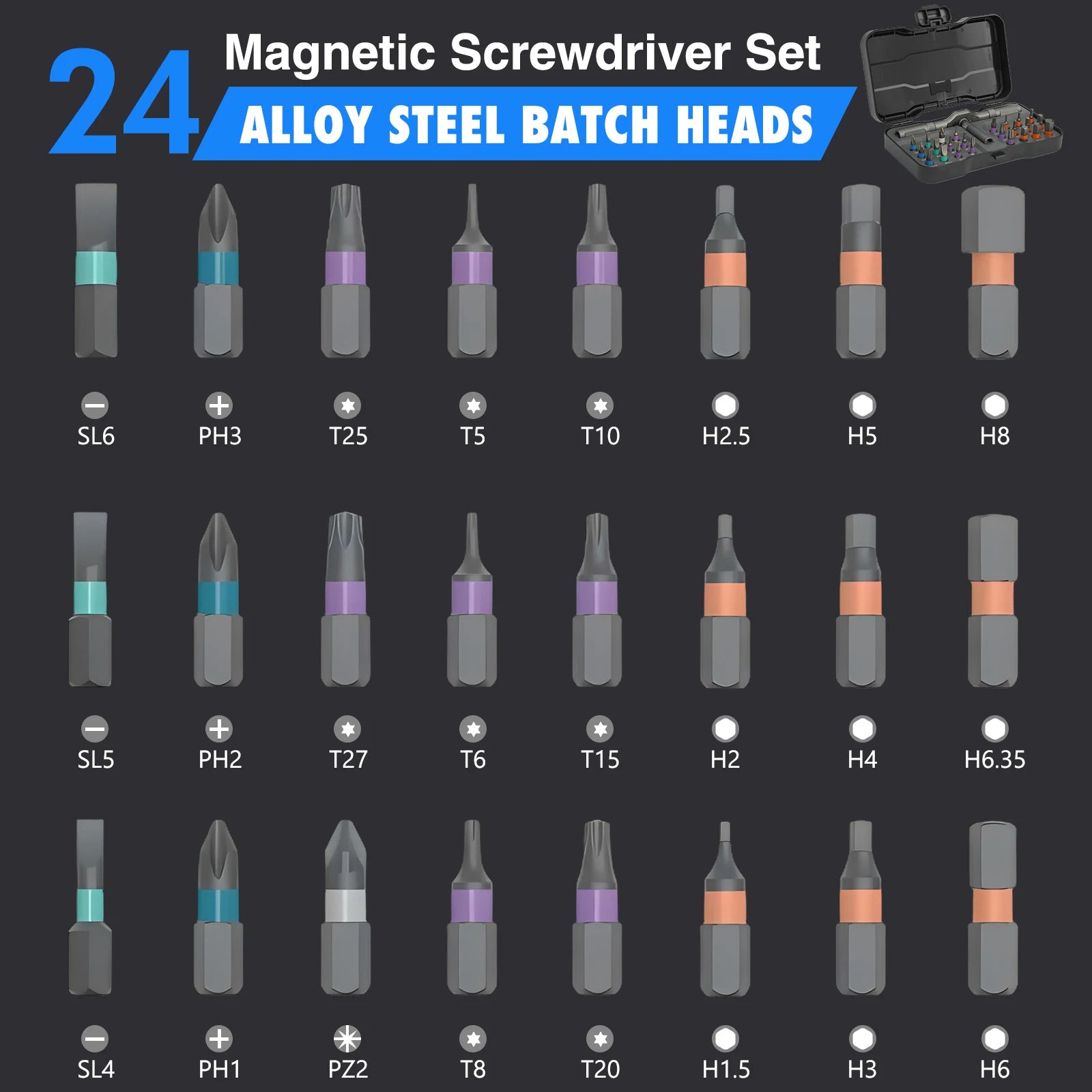 42-in-1 Magnetic Screwdriver Set T-handle Multifunctional Ratchet Screwdriver Bit Kit for Household DIY Bicycle Repair