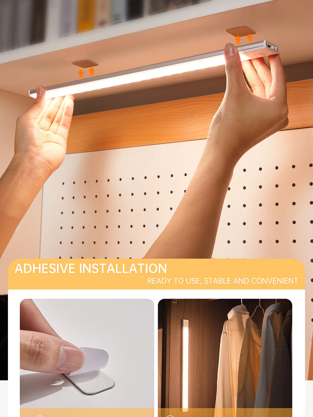 Rechargeable Motion Sensor LED Night Lights (2-Pack)