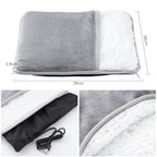 Electric Heating Foot Pad Washable Feet Warmer Household Soft Plush Thermal Heating Blanket Foot Warming Mat Home Office Bedroom