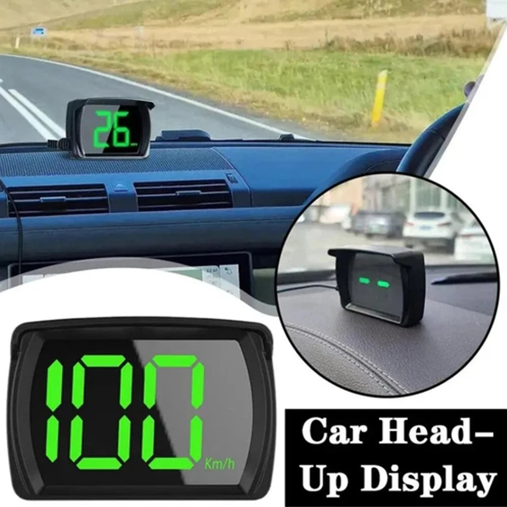 NEW Universal Car GPS Digital HUD Speedometer Dual Chips KMH MPH Reminder Meter HD LCD Display Plug Play For All Vehicle PH043