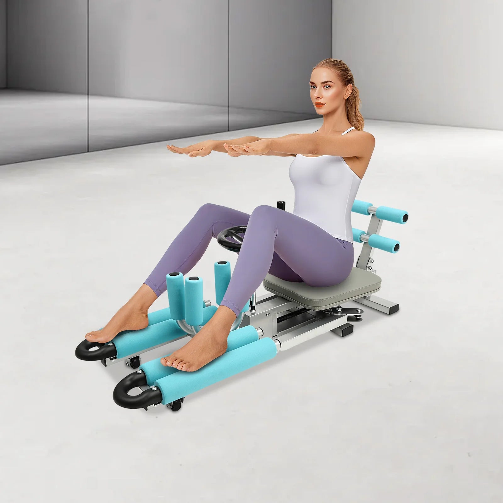 Leg Stretcher Machine, 0-210° Adjustable Split Machine for Flexibility Leg Stretching, 330.7lbs Heavy Duty Home Gym Equipment for Dance Yoga Martial Arts