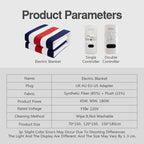 Electric Blanket 220V EU Plug Striped Printing Winter Insulation Heating Electric Blanket Constant Temperature Control
