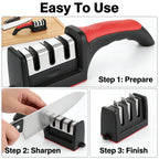 Sharp in 8 Seconds Knife Sharpener Non-Slip Handle Multifunctional Tool for Kitchen Home