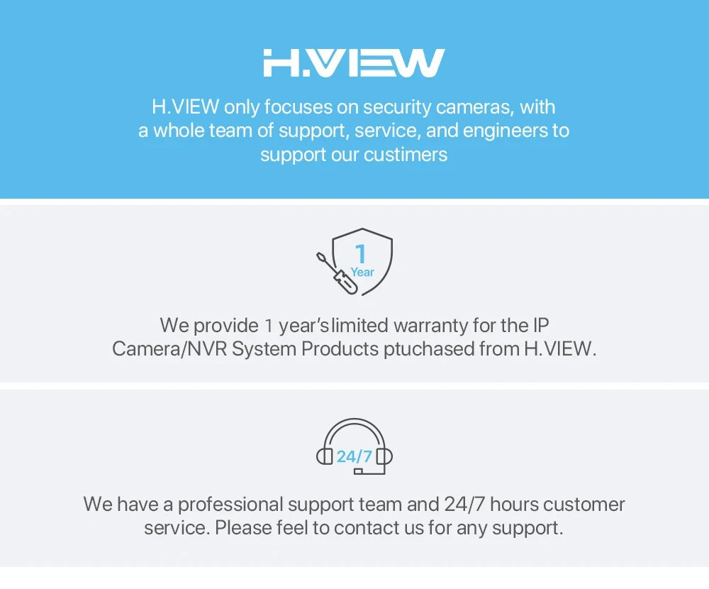 H.VIEW 3MP PTZ IP Camera WiFi Outdoor AI Human Detection Audio  Wireless Security CCTV Camera