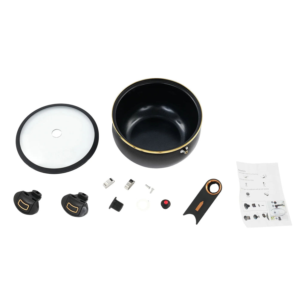 Iron Micro Pressure Cooker, 8.45Qt Capacity Non-Stick Pot with Safe Auto Pressure Release Valve for Induction Gas Electric Stove