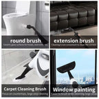 High Temperature Handheld Steam Cleaner 9 Piece Set, 350ML Portable Steamer For Kitchen Bathroom Car Tile And Grout Cleaning