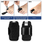 Left Right 2Pcs Toe Splint Straightener Hammer Separator Corrector Crooked Fingers Claw Stabilizer Corrector Pain Relief