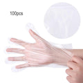 100pcs Transparent Disposable PE Sanitary Gloves for Restaurant Kitchen BBQ
