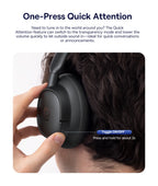 Baseus Bass Wireless Headphones Bluetooth 6.0 98% Noise Canceling Over Ear Headset Spatial Audio Earphone 80H Time