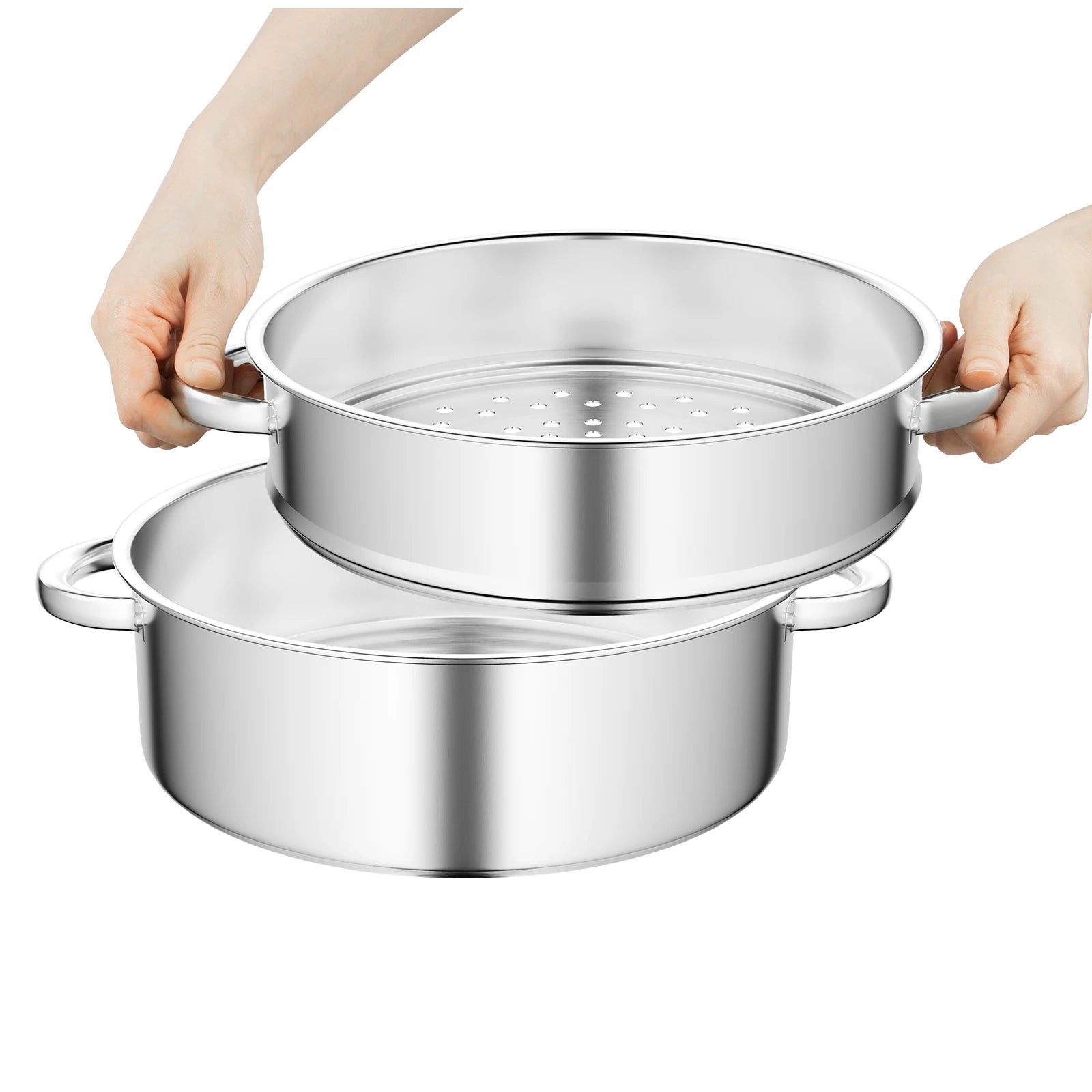5-Tier Stainless Steel Steamer Cookware Cooking Pot Tier 4 Steaming Grids 1 Cooking Pot 28cm/30cm/26cm Steamer Pot