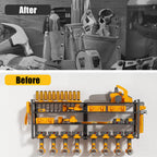 Power Tool Storage Rack 4 Layers Organizer-8 Tool Floating Shelf Wall Mount Heavy Duty Iron Drill Holder for Basement Workbench