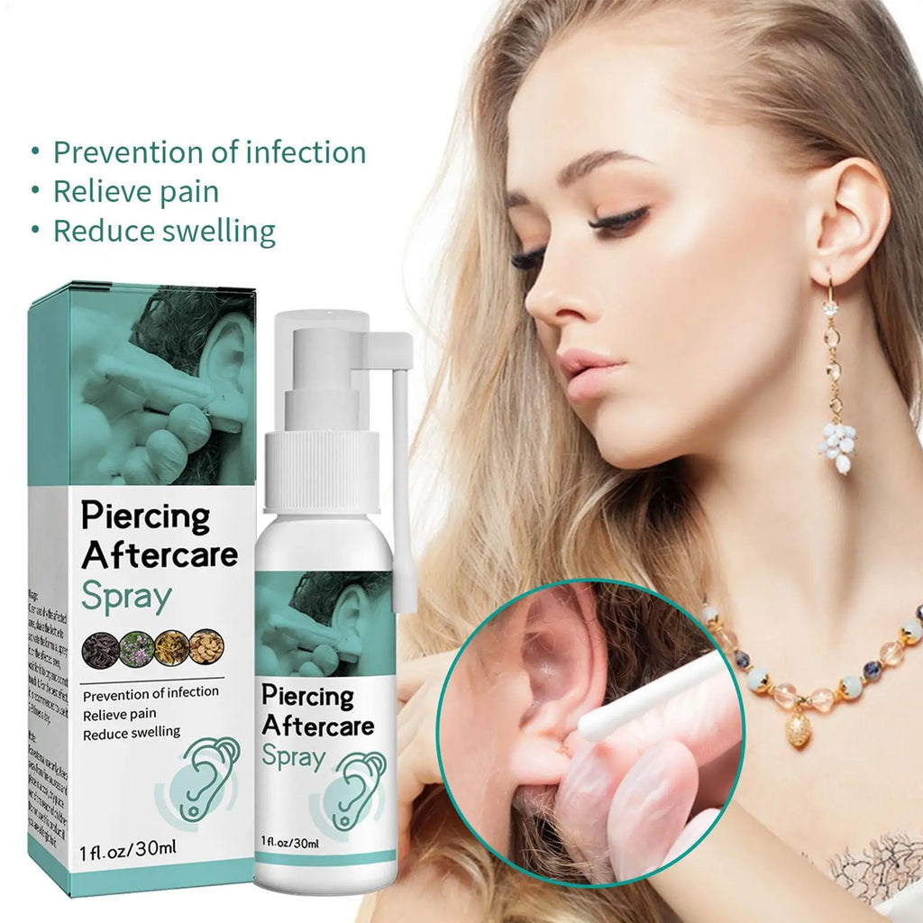 Gentle Liquid Cleaner Fluid Spray Piercing Aftercare Mist Ear Piercing Care Solution For Ear Nose Belly Piercings Gentle Mist