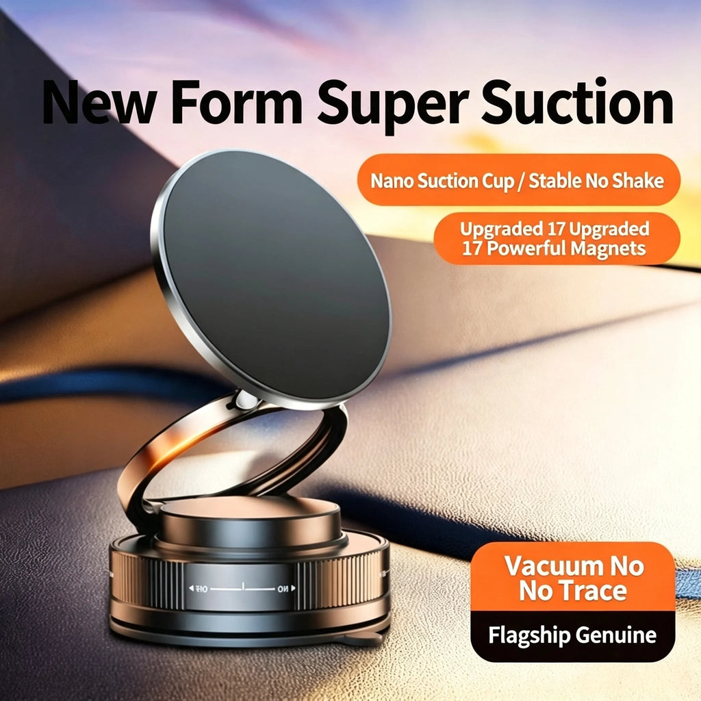 Magnetic Suction Cup Phone Mount for Magsafe 360° Adjustable Magnetic Car Phone Holder Pocket Size Foldable Car Mount