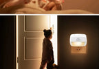 LED Night Light With Motion Sensor Light EU US Plug Socket Lamps Children Night Lights Wireless Wall Bedside Bedroom Night Lamp