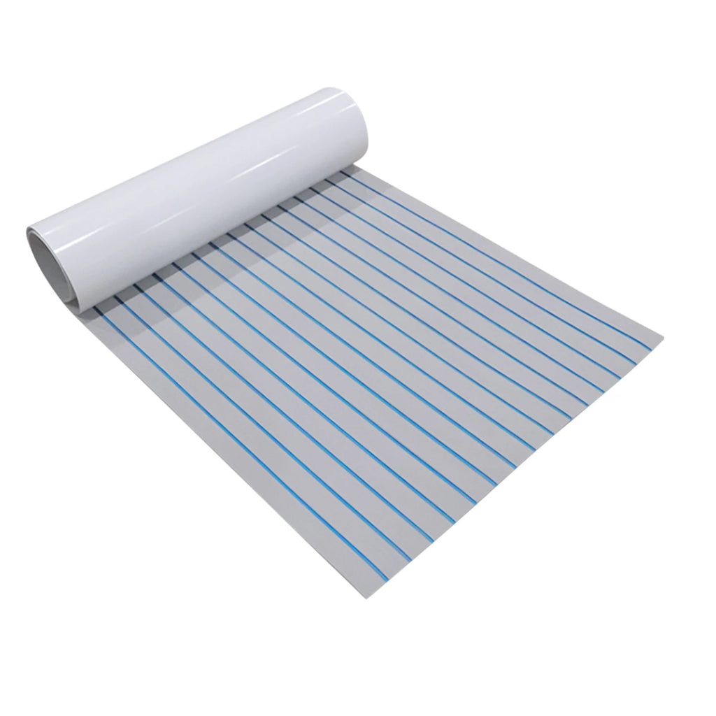 240*60cm/240*90cm EVA Foam Non-Slip Boat Deck Mat 6mm Thick Waterproof Marine Yacht Faux Teak Decking Sheet Flooring Carpet Pad