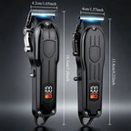 Professional Hair Clipper and Trimmer Set Rechargeable Electric Haircut Machine with LCD Display Barber Shears Grooming Kit for Men,Holiday Gift For Men