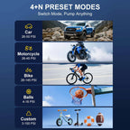 Inflator Portable Air Compressor Cordless Mini Bike Pump with Digital Dual Values Display, 150 PSI Car Tires Air Pump with LED