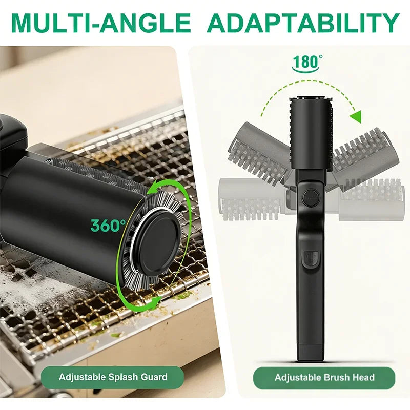 Electric BBQ Cleaning Brush, Rotating BBQ Cleaning Tool, 3 Speed Settings, 2600mAh, Suitable for Outdoor BBQ Grills, Steam BBQ Cleaning Brush Accessories