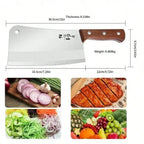 Heavy-Duty Butcher's Bone Cutting Knife-Thick Blade for Effortless Chopping, Large Bones-Professional-Grade Quality for Home Use