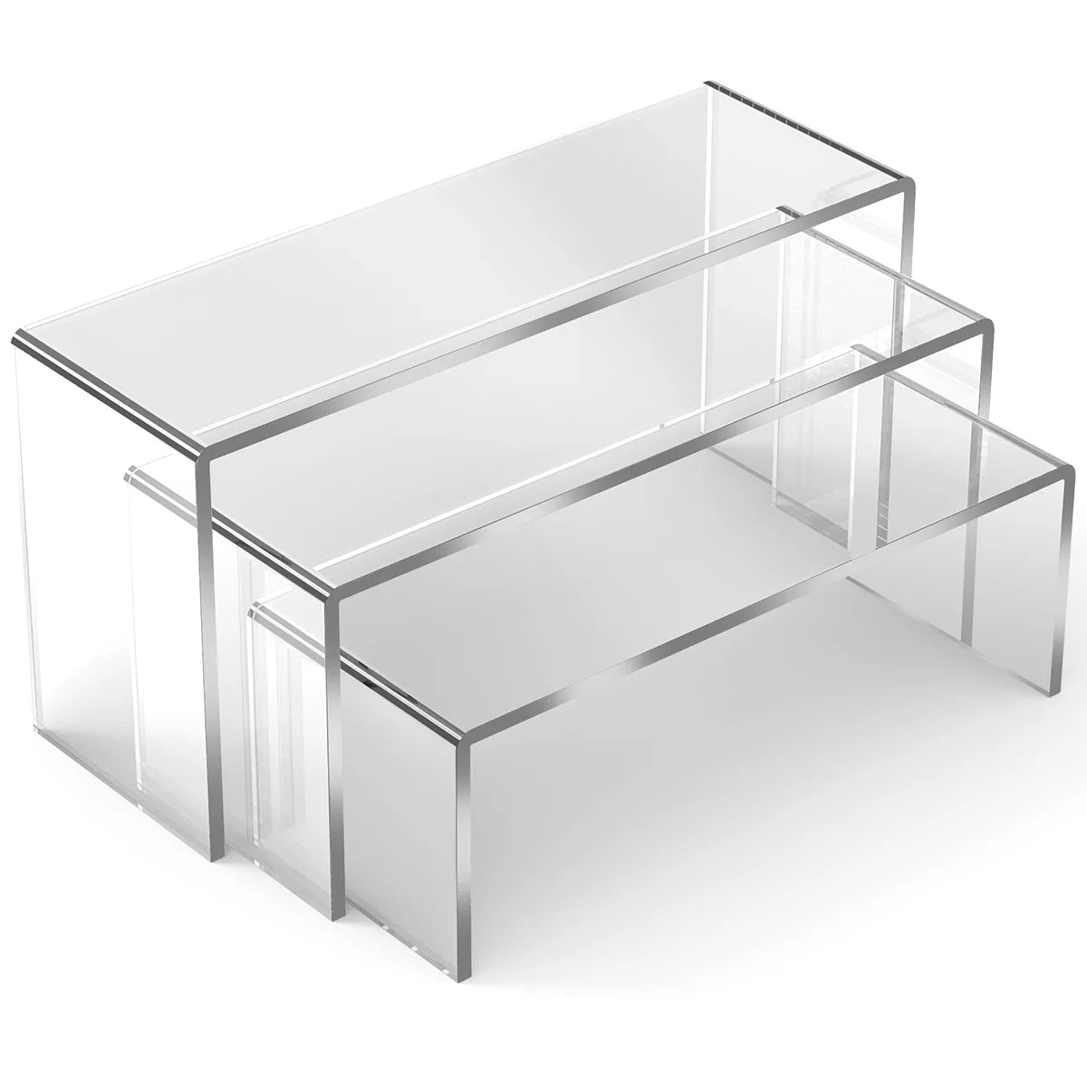 3/6/9Pcs Acrylic Display Stand Blind Box Storage Shelf U Shape Lightweight Cupcake Holder Dessert Display Jewelry Display Riser