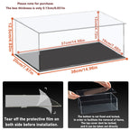 1:14 Scale Transparent Acrylic Display Box, Suitable for the Protection and Display of Toy Car Models, Building Blocks, Small Collectibles, and Figurines (Inner Dimensions 37X19X12Cm)