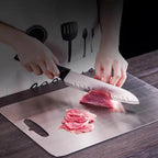 304 Food Grade Stainless Steel Cutting Board Thickened Double Sided Portable Kitchen Chopping Board for Fruit And Meat