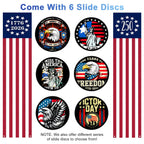 19-in-1 Galaxy Projector Starry Sky Night Light, 360° Rotate Planetarium Lamp with Independence Day Film Discs, LED Star Projector for Bedroom Home Decor, July 4th Patriotic Party Light, Kids Adults Gift, Timed & Adjustable