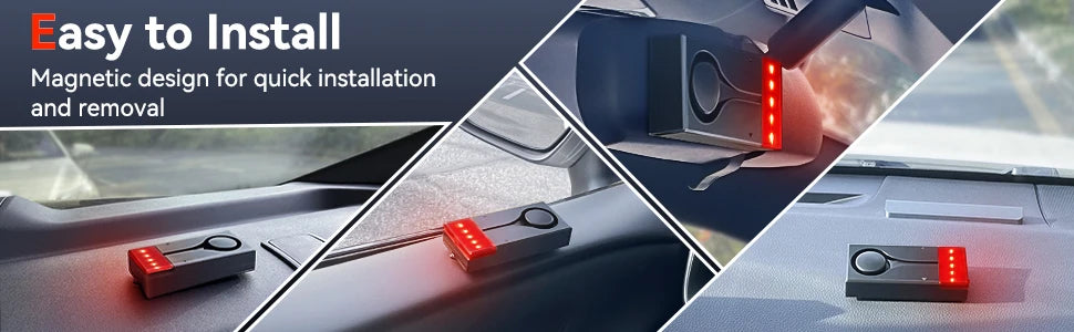 Wireless Car Vibration Burglar Alarm With Light 108dB Loud Car Door And Window Anti Theft Alarm Bike Motorcycle Security Alarm