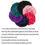 Women's Butterfly Design Silk Sleep Cap Wide-Tie Milk Bonnet Single Piece Hair Accessory