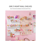 Punch Free Pegboard Display Stand Wall Organizer Storage Plate Living Room Kitchen Bedroom Wall Hanging Decoration Wall Shelf