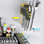 Power Tool Organizer 4 Layer Wall Mounted Storage Rack With Hooks Heavy-Duty Drill Holder Garage Tools Storage Rack for Workshop