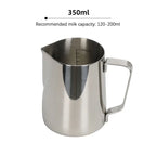 Thickened Stainless Steel Coffee Latte Art Pitcher, Pointed Spout with Internal & External Markings, Milk Frothing Jug for Milk