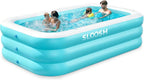 JOYFY Full-Sized Inflatable Swimming Pool 125x 68x 22 inch Inflatable Pool with Seats for Family Pool Summer Water Party Pool
