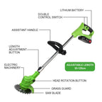 2-in-1 Cordless Electric  Lawn Mower Brushless Edger Eater Grass String Trimmer Cutter 650W 18000 RPM With 24V Two Battery Adjustable For Garden Tool