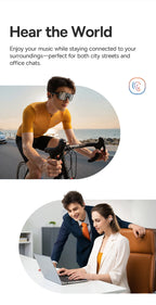 Baseus Bass BC1 Open Ear Earbuds Clip-On Headphones Open-Ring Comfort Clip Earphones SuperBass 4-Mic Clear Calls Sports Earbuds