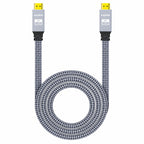 8K HDMI 2.1 Cable, 48Gbps Flat Braided HDMI Cord, Supports 8K60Hz and 4K120Hz, Aluminum Alloy Shell for TV, Monitor, Projector