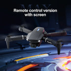 The 2026 upgraded E88 PRO MAX drone features dual 8K cameras, an on-screen remote control, two batteries, one-button return, foldability, USB charging, Wi-Fi, and flight gaming capabilities. Suitable for beginners, it makes a
