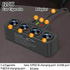 Flash sale 3.0 Dual USB Socket 120W Car Cigarette Lighter Splitter 12V 24V Fast Charger Plug Phone Power Adapter for Car DVR Dashcam