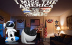 19-in-1 Galaxy Projector Starry Sky Night Light, 360° Rotate Planetarium Lamp with Independence Day Film Discs, LED Star Projector for Bedroom Home Decor, July 4th Patriotic Party Light, Kids Adults Gift, Timed & Adjustable