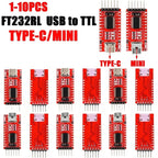 1-10PCS FT232RL FT232 FTDI USB 3.3V 5.5V to TTL Serial Adapter Module for Arduino FT232 Pro Mini Port USB TO TTL 232 Type-C USB