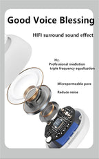 Earphone Clip Wireless Bluetooth Headphone Bone Conduction Headset High Quality TWS Auriculares Sport Noise Canceling With Mic - Nexvibe