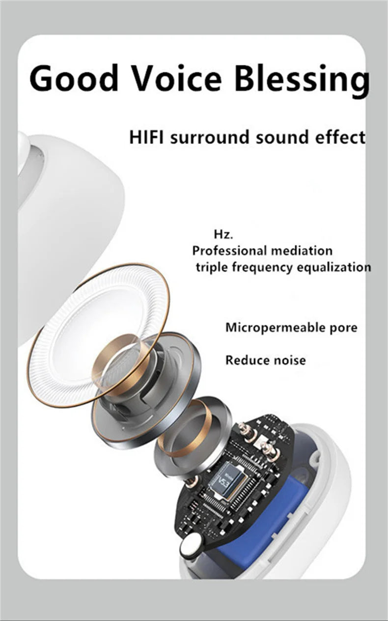 Earphone Clip Wireless Bluetooth Headphone Bone Conduction Headset High Quality TWS Auriculares Sport Noise Canceling With Mic - Nexvibe